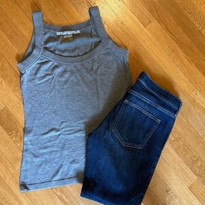 Athleta Heather Gray Knit Top